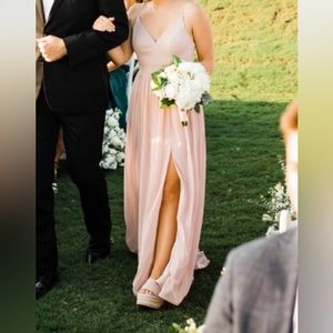 Azazie A-Line Bridesmaid Dress in Blushing Pink